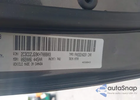 2019 Dodge Challenger Gt from USA, damaged, VIN 2C3CDZJG9KH708803